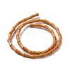 Natural Yellow Bamboo Leaf Stone Beads Strands G-C245-12-3