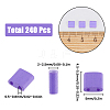 240Pcs 2-Hole Baking Paint Opaque Colours Glass Seed Beads SEED-SC0001-12D-2