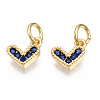 Brass Micro Pave Cubic Zirconia Charms KK-N227-33G-05-NF-1