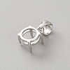 925 Sterling Silver Rhinestone Claw Pendant Settings LS-STER-WH0004-072B-P-2