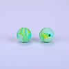 Printed Round Silicone Focal Beads SI-JX0056A-66-1