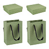 2Pcs Square Paper Jewelry Display Cases CON-TA0001-39F-01-3