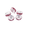 Rondelle Brass Rhinestone Spacer Beads FS-WG29681-59-1