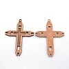 Plating Zinc Alloy Cross Big Pendants X-PALLOY-N0104-03R-NF-1