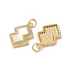 Brass Micro Pave Cubic Zirconia Pendants KK-B083-19G-02-2