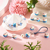 9Pcs Handmade Printed Porcelain Beads PORC-TADJ0001-01J-4
