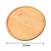 Flat Round Wood Mosaic Base PW-WG55259-08-1