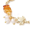 Natural Cultured Freshwater Pearl Beads Charm Bracelets BJEW-JB13767-03-4