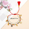 Fashionable Brass Wire Evil Eye Tassel Bracelets XW9910-4