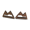 Walnut Wooden Stud Earrings EJEW-B060-01-1