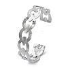 304 Stainless Steel Hollow Cuff Bangles for Women BJEW-B108-05G-4