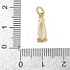 Brass Micro Pave Cubic Zirconia Pendants KK-C114-25G-4