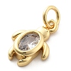 Brass Micro Pave Cubic Zirconia Pendants KK-Q029-02C-G-2