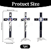 Alloy Enamel Saint Benedict Crucifix Display Decorations AJEW-WH0752-416A-2