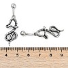 Snake 316 Surgical Stainless Steel Belly Button Rings/Earrings EJEW-G416-18D-AS-5