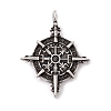 Tibetan Style 304 Stainless Steel Pendants X-STAS-P305-30AS-1