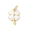 Brass Micro Pave Clear Cubic Zirconia Charms CU-CBADD0C-09G-2