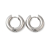 Tarnish Resistant 202 Stainless Steel Huggie Hoop Earrings EJEW-O087-08L-P-1