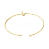 Rack Plating Brass Micro Pave Clear Cubic Zirconia Letter Open Cuff Bangles BJEW-A018-01G-J-3