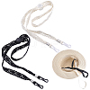 2Pcs 2 Colors Polyester Lace Hat Flexible Removable Chin Cord FIND-CP0003-60-1