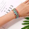 10Pcs 10 Style Handmade Polymer Clay Heishi Surfer Stretch Bracelets Set BJEW-SW00048-5