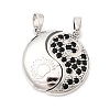 Valentine's Day Brass Micro Pave Cubic Zirconia Split Pendants LS-KK-H251-01B-P-1