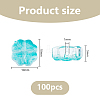 100Pcs Transparent Spray Painted Glass Beads GLAA-DC0001-61A-2