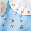 10Pcs Brass Micro Pave Clear Cubic Zirconia Connector Charms ZIRC-BBC0002-86C-4