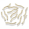 Brass Curved Tube Beads X-KK-R112-034A-NF-2