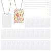 45Pcs Blank Double-sided Heat Transfer Aluminium Pendants DIY-SP0006-29C-1