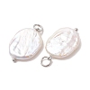 Natural Baroque Keshi Pearl Pendants PALLOY-JF05259-02-3