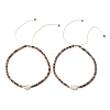 Summer Natural Shell and Coconut Heishi Beaded Necklaces NJEW-JN05177-3