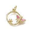 Brass Enamel Pendants KK-CBAEEA8-02G-2