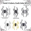 SUNNYCLUE 24Pcs 3 Colors Blank Glass Spider Pendant FIND-SC0006-47-2