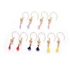 Cotton Tassel Dangle Earrings EJEW-JE03020-1