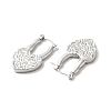 304 Stainless Steel Heart Hoop Earrings for Women EJEW-K243-09P-2