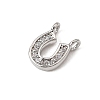 Brass Micro Pave Clear Connector Charms CU-CBA3D76-01P-2