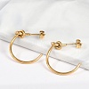 Vacuum Plating 304 Stainless Steel knot Stud Earrings for Women EJEW-R002-02G-3