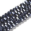 Electroplate Opaque Glass Beads Strands LS-EGLA-A035-P8mm-A18-1