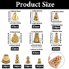 100Pcs 10 Styles Alloy Bead Cone FIND-SP0003-55-2