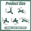25Pcs 5 Styles PE Plastic Pipe Fittings Connectors KY-ME0001-08-2
