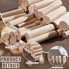 28Pcs 4 Styles Wood Round Stick WOOD-GA0002-12-3