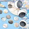 10Pcs Natural Black Lip Shell Pendants SSHEL-YW0001-18-5