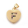 Brass Micro Pave Cubic Zirconia Pendants X-ZIRC-F093-57G-F-1