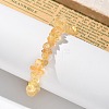 Chips Natural Citrine Beaded Stretch Bracelets X-BJEW-JB01826-08-7