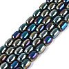Electroplate Opaque Glass Beads Strands EGLA-Q132-03A-C04-1