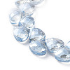 Electroplate Triangle Glass Beads Strands EGLA-A036-11A-PL03-3