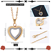 1Pc Stainless Steel Heart Pendant Urn Ashes Necklaces NJEW-CN0001-17G-2