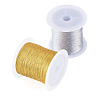2 Rolls 2 Colors 3-Ply Round PET Metallic Thread MCOR-TA0001-03A-3