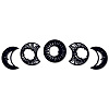 Wood Moon Phase Pendant Decoration HJEW-WH20013-007-1
